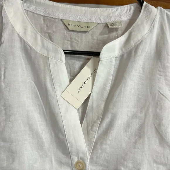 Anthropologie White Sleeveless Layered Blouse‎ Small - Picture 4 of 5